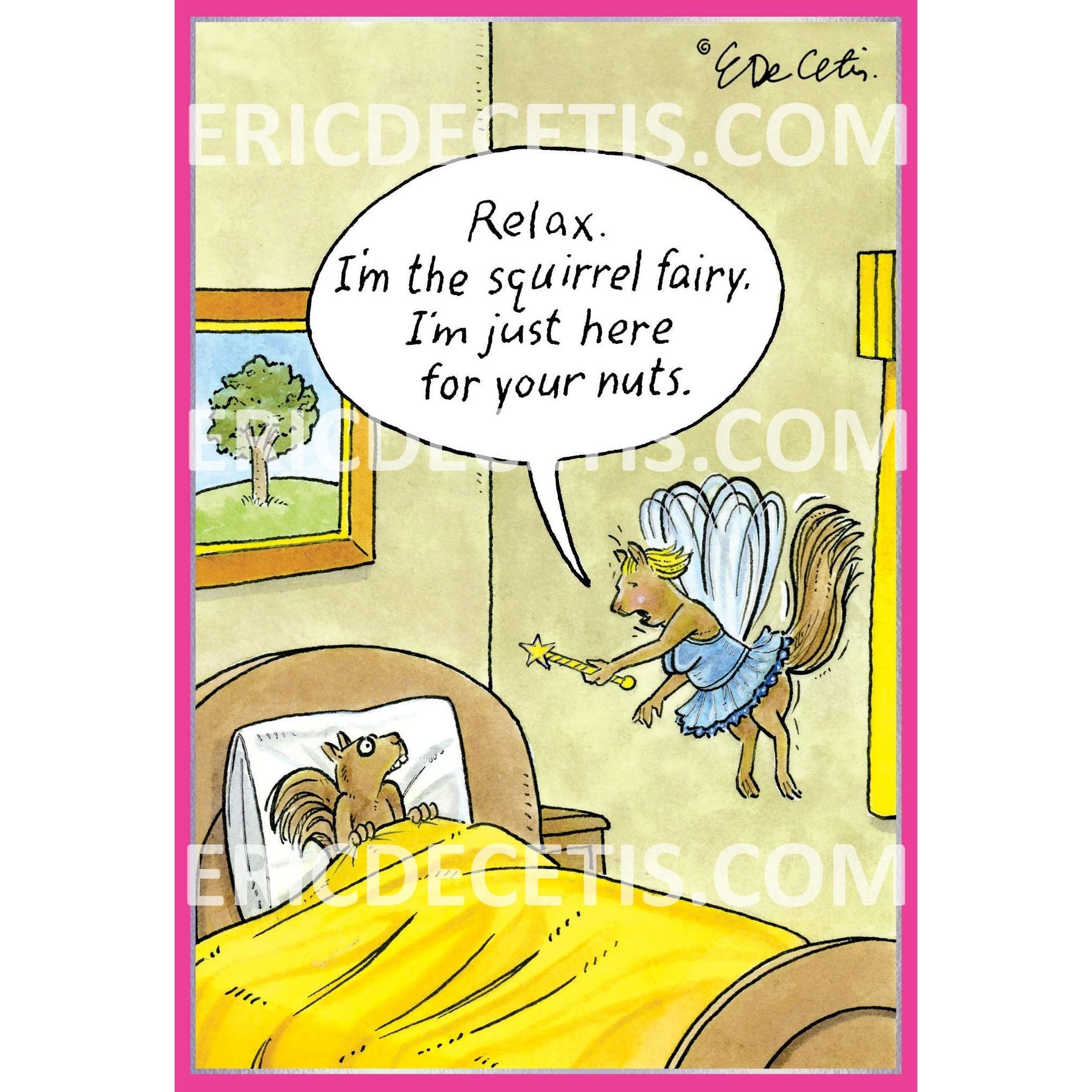 Squirrel Fairy birthday card by Pictura featuring whimsical squirrel and fairy illustration on an everyday greeting card.